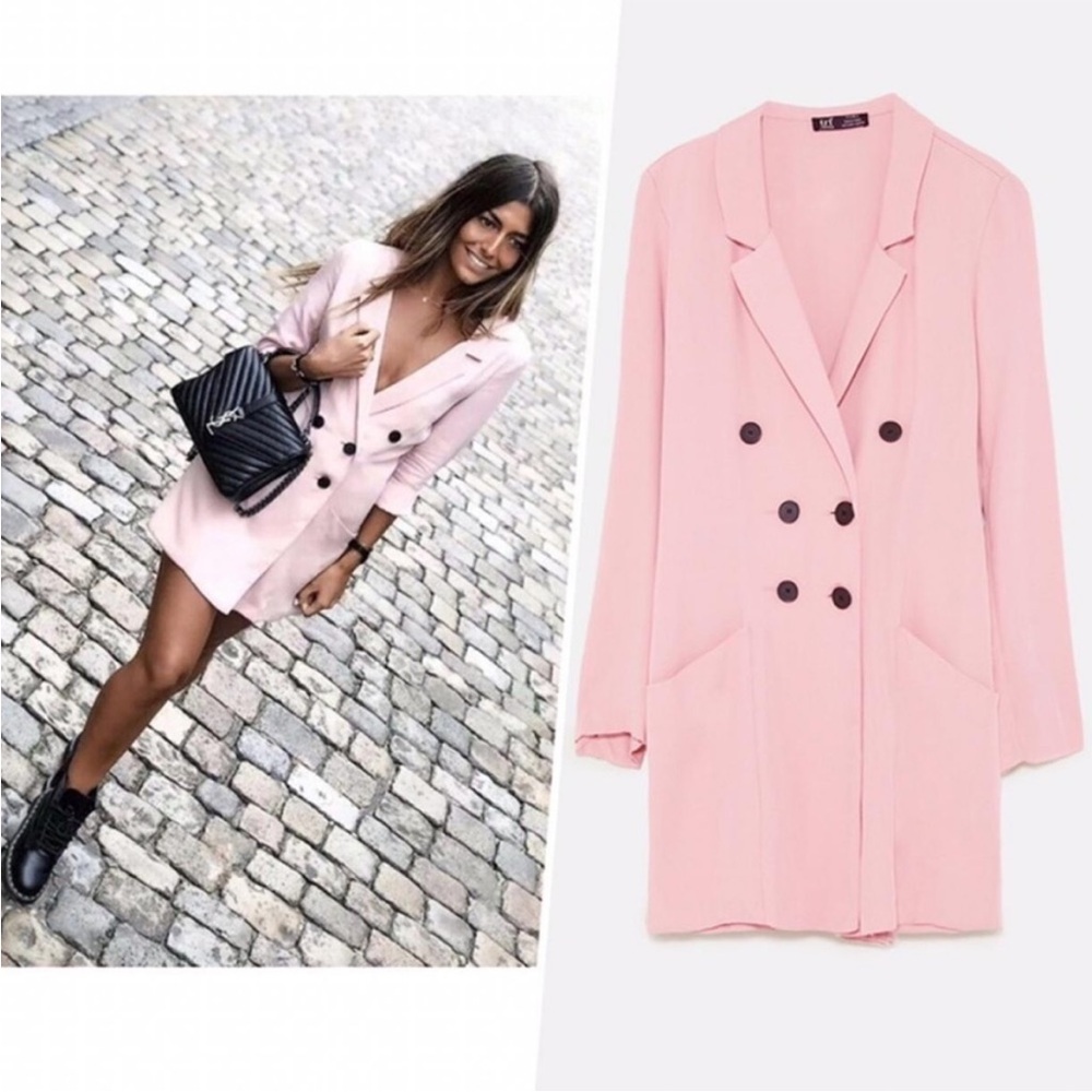 Zara TRF Collection Double Breasted Blazer Romper Large